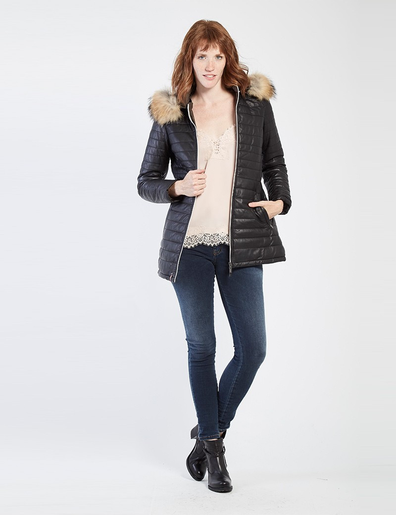 OAKWOOD POPPY LA DOUDOUNE CUIR