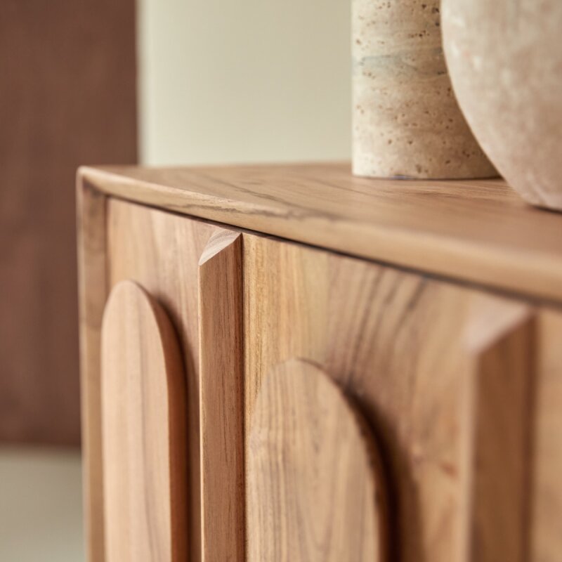 Buffet Olga en acacia massif H 88 x L 182 x P 45 cm