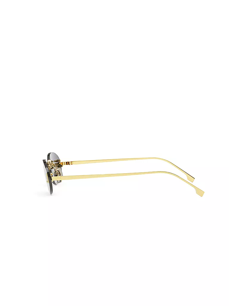 FENDI FENDI First Crystal goldene ovale Sonnenbrille gold