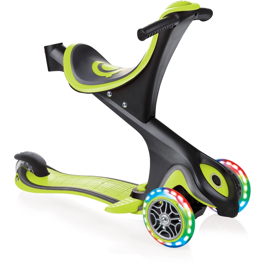 GLOBBER GO-UP COMFORT LIGHTS mit Leuchtrollen, lime grün