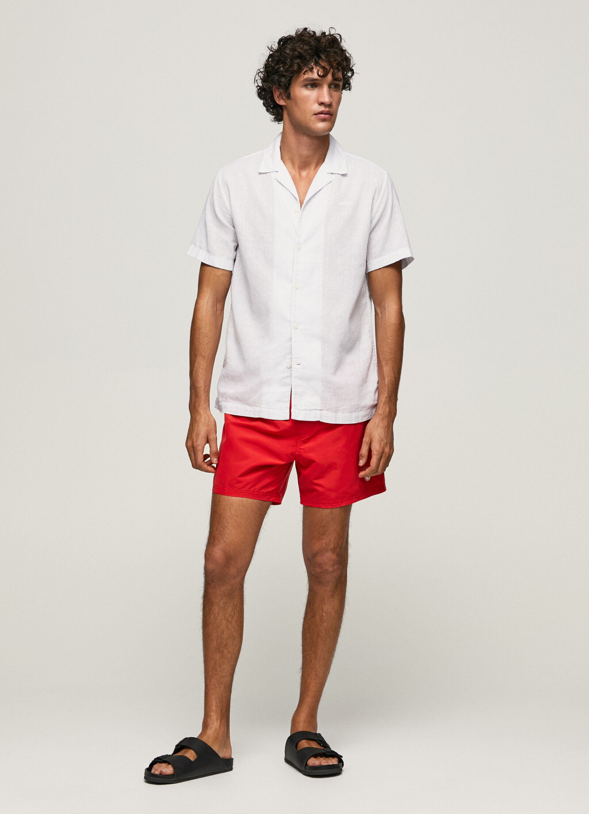 Maiô Finn Plain Bermuda - vermelho