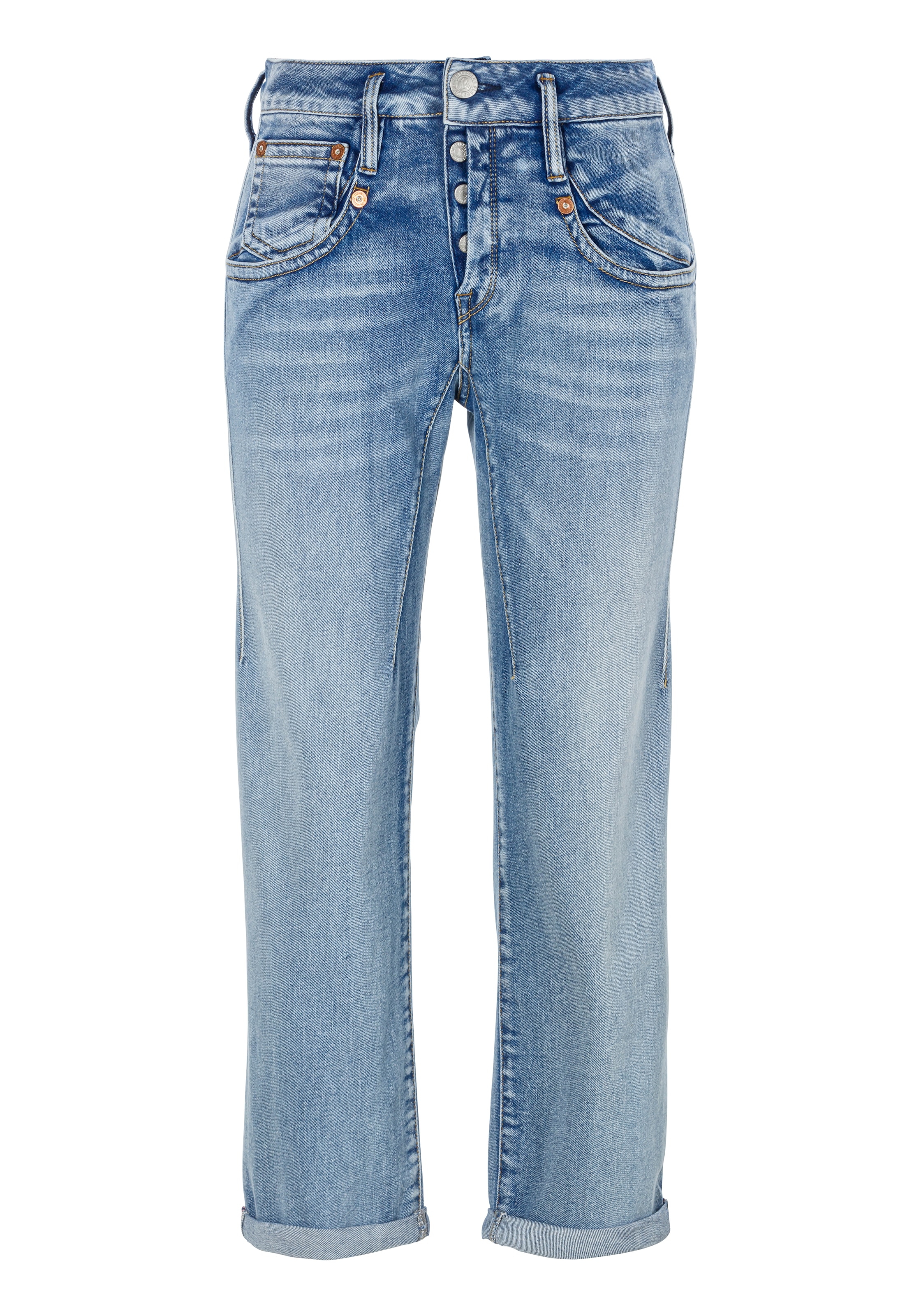 Herrlicher 7/8-Jeans »Shyra Tap Denim« mit Abnähern vorn