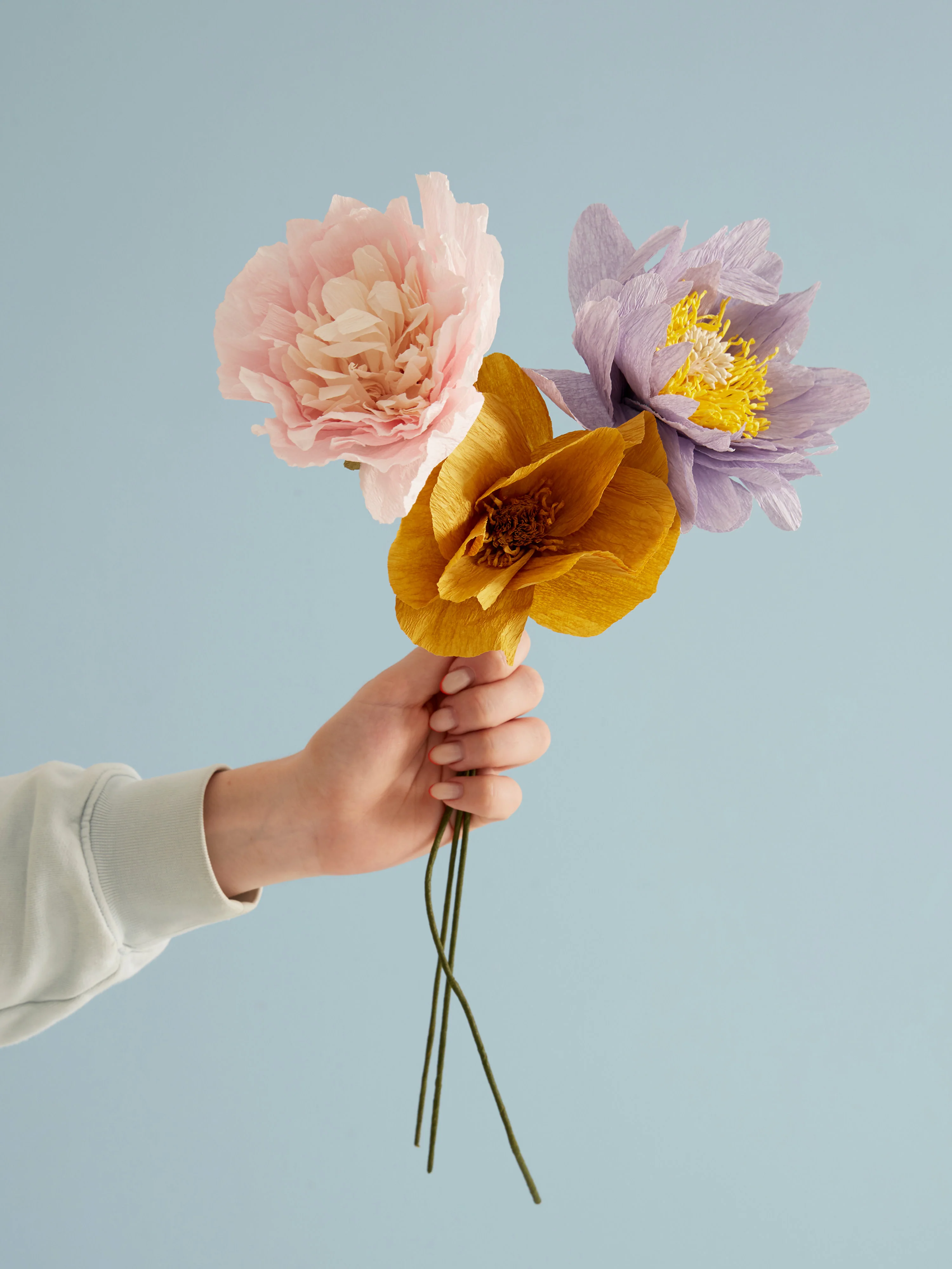 Handgemaakte kunstbloem Cottage Rose