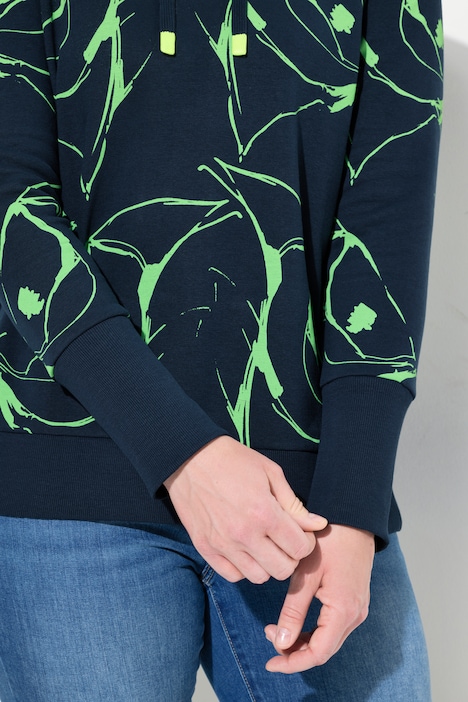 Sweatpullover, Kapuze, Langarm, allover Print, OEKO-TEX Made in Green