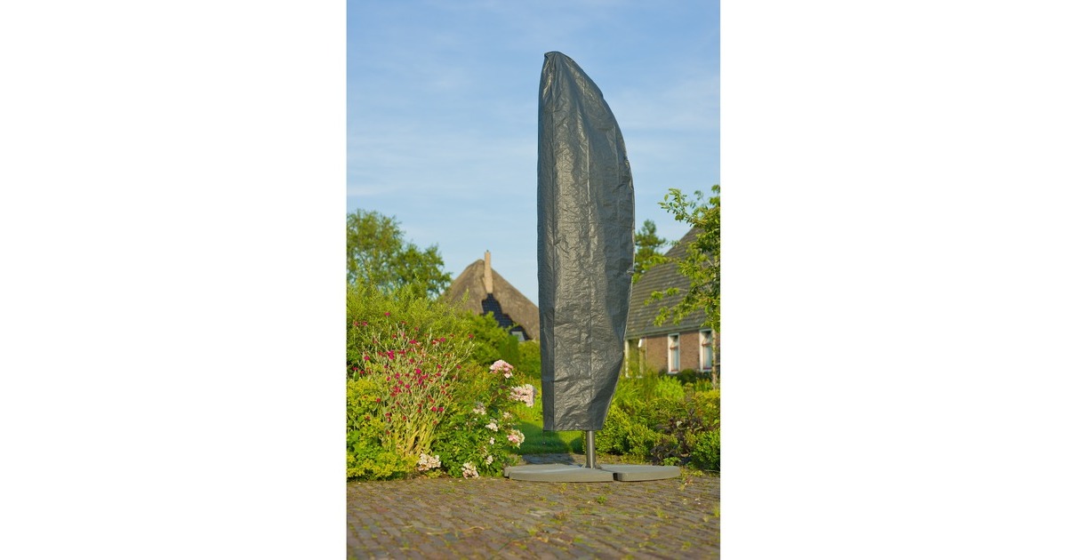 NatureTuinmeubelafdekhoes voor gebogen parasol afdekking  (Grijs)
