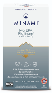Minami MorEPA Platinum   Vitamine D3 Softgels 60SG