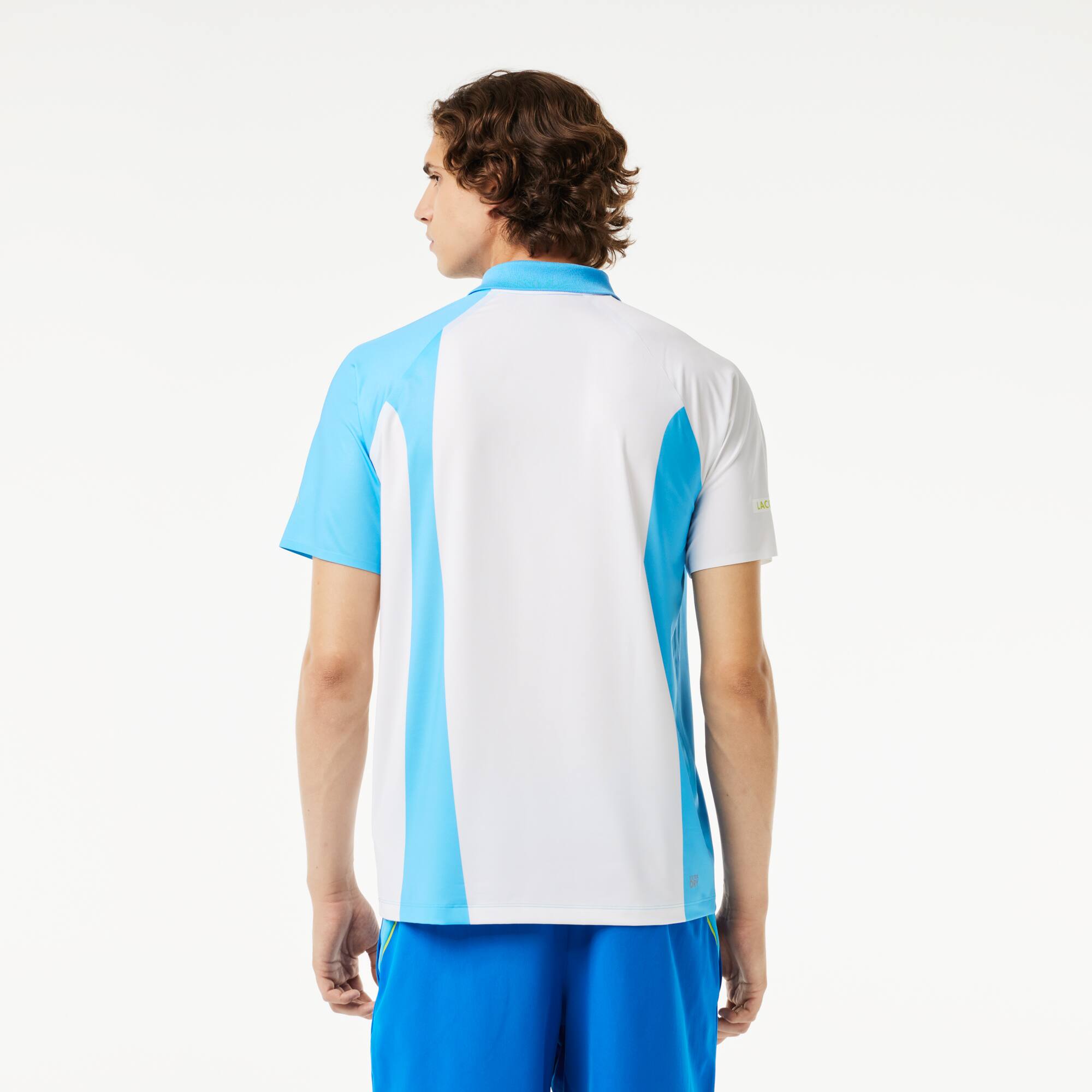 Polo technique homme Lacoste SPORT x Novak Djokovic sans couture Manches Courtes - Bleu - Lacoste - Homme