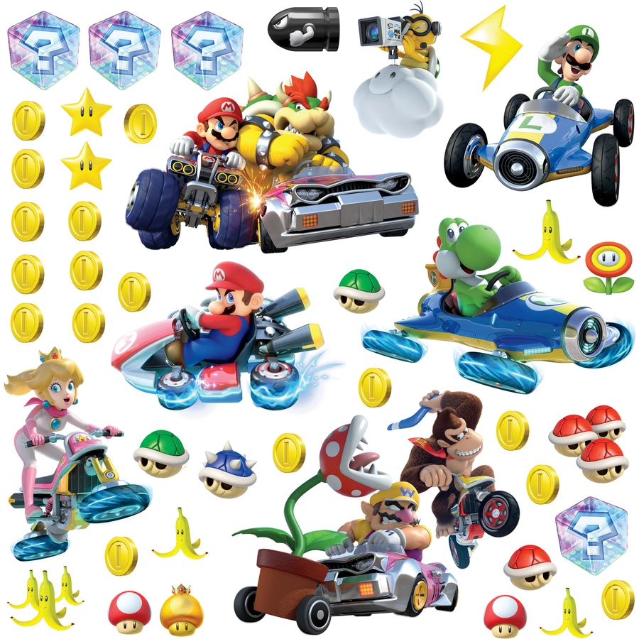 Room Mates Mario Kart mit Freunden Mehrfarbig
