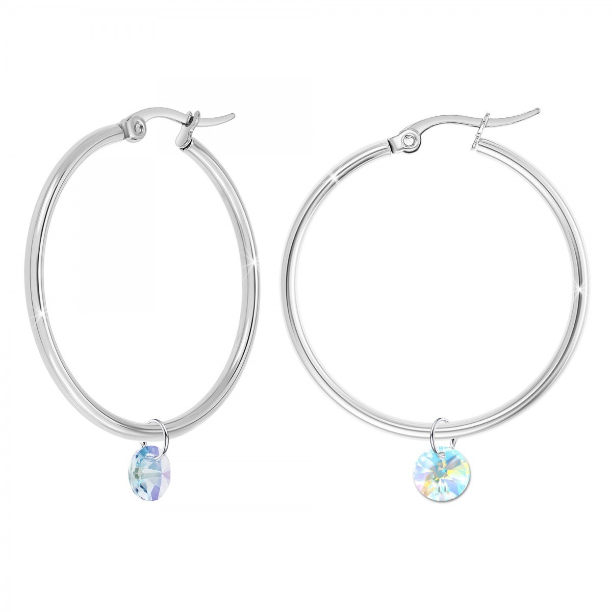 Boucles d'oreilles créoles en acier inoxydable par SC Bohème