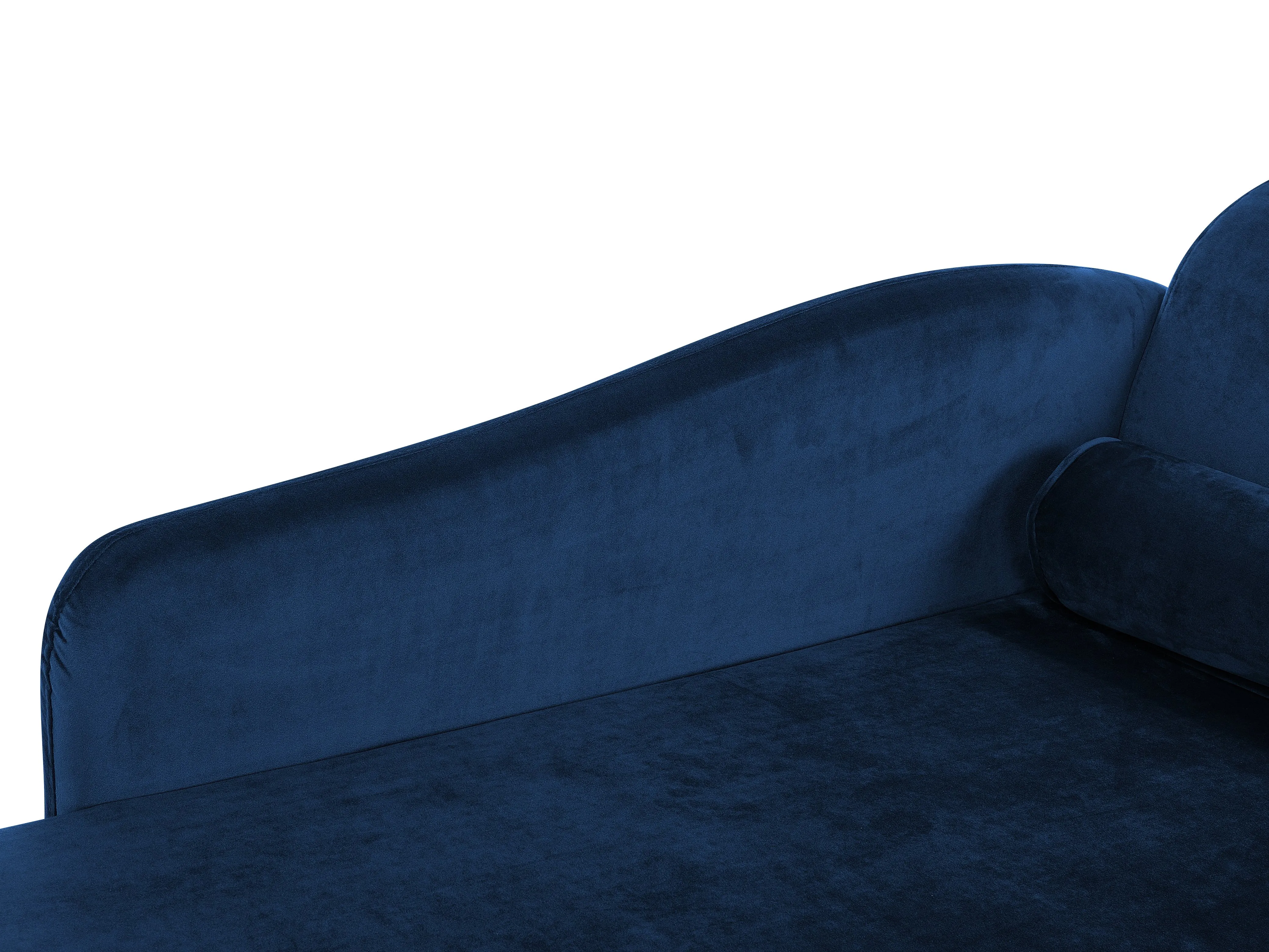 Rechtszijdige chaise longue LUIRO Fluweel Marineblauw met opbergruimte