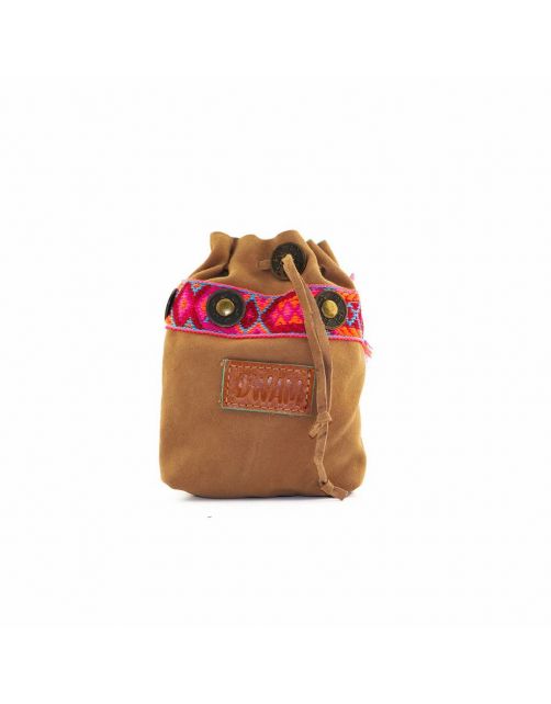 Dwam Treatbag Lola Rose - Hondensnackzak - 17 x 12 cm Roze Beige One Size