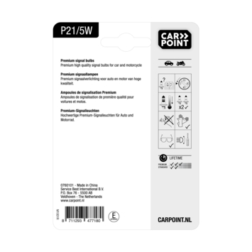 Carpoint autolampen P21/5W Premium 2 Stuks