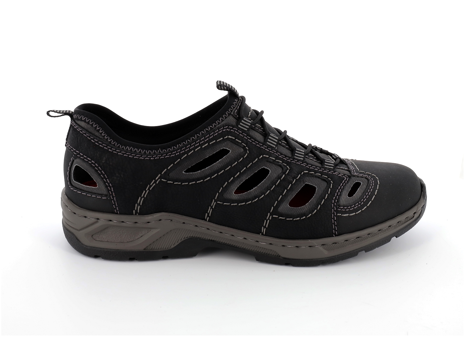 Rieker-14266 Synthétique Noir