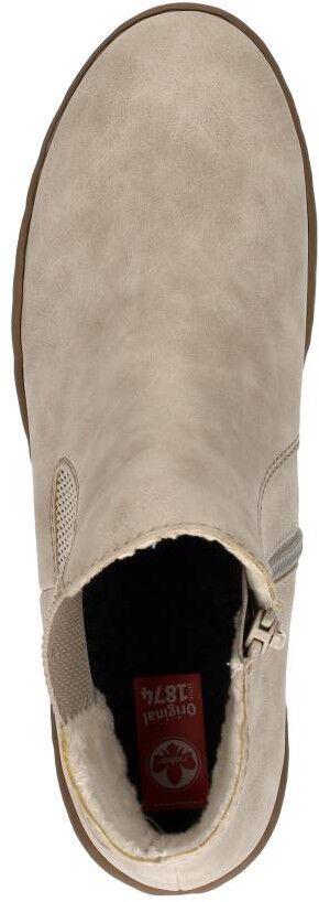 Rieker Enkellaarsjes Plat beige
