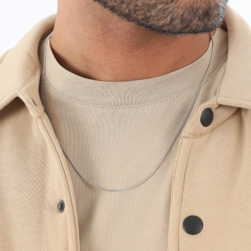 Collier Maille Gourmette 1.5mm Argenté