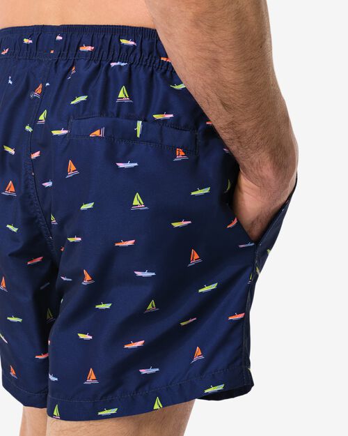 maillot de bain homme bateaux bleu foncé
