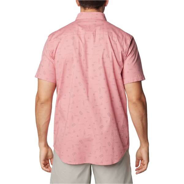 T-shirt COLUMBIA RAPID RIVERS PRINTED SHORT SLEEVE SHIRT PINK AGAVE EXPLORER