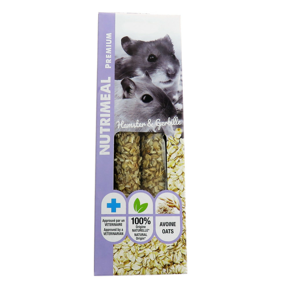 Friandises 2 sticks premium avoine pour hamster et gerbille, pour rongeur