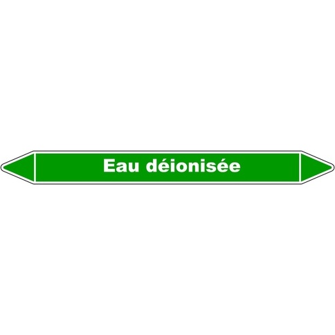 Marqueur Tuyauterie - Eau Déionisée - Vinyle Laminé - NFX 08-105