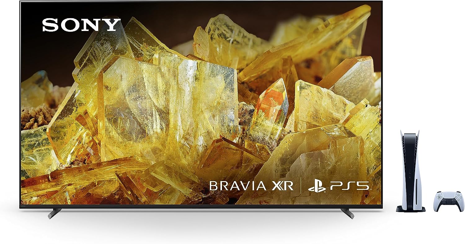 TV Sony 4K Ultra HD de 65 polegadas Série X90L: BRAVIA XR Full Array LED Smart Google TV com Dolby Vision HDR e recursos exclusivos para o Playstation® 5 XR65X90L - Modelo 2023, Preto