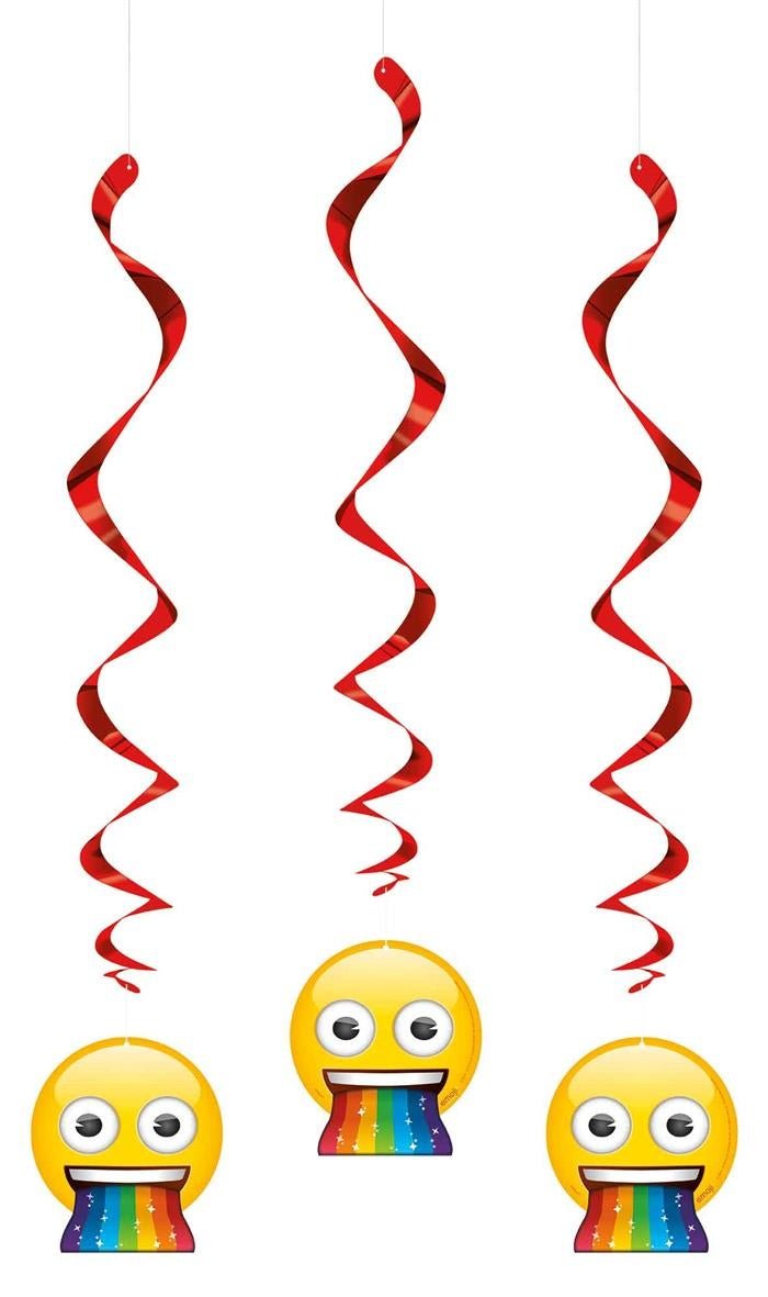 Emoji Hangdecoratie Fun 66cm 3st
