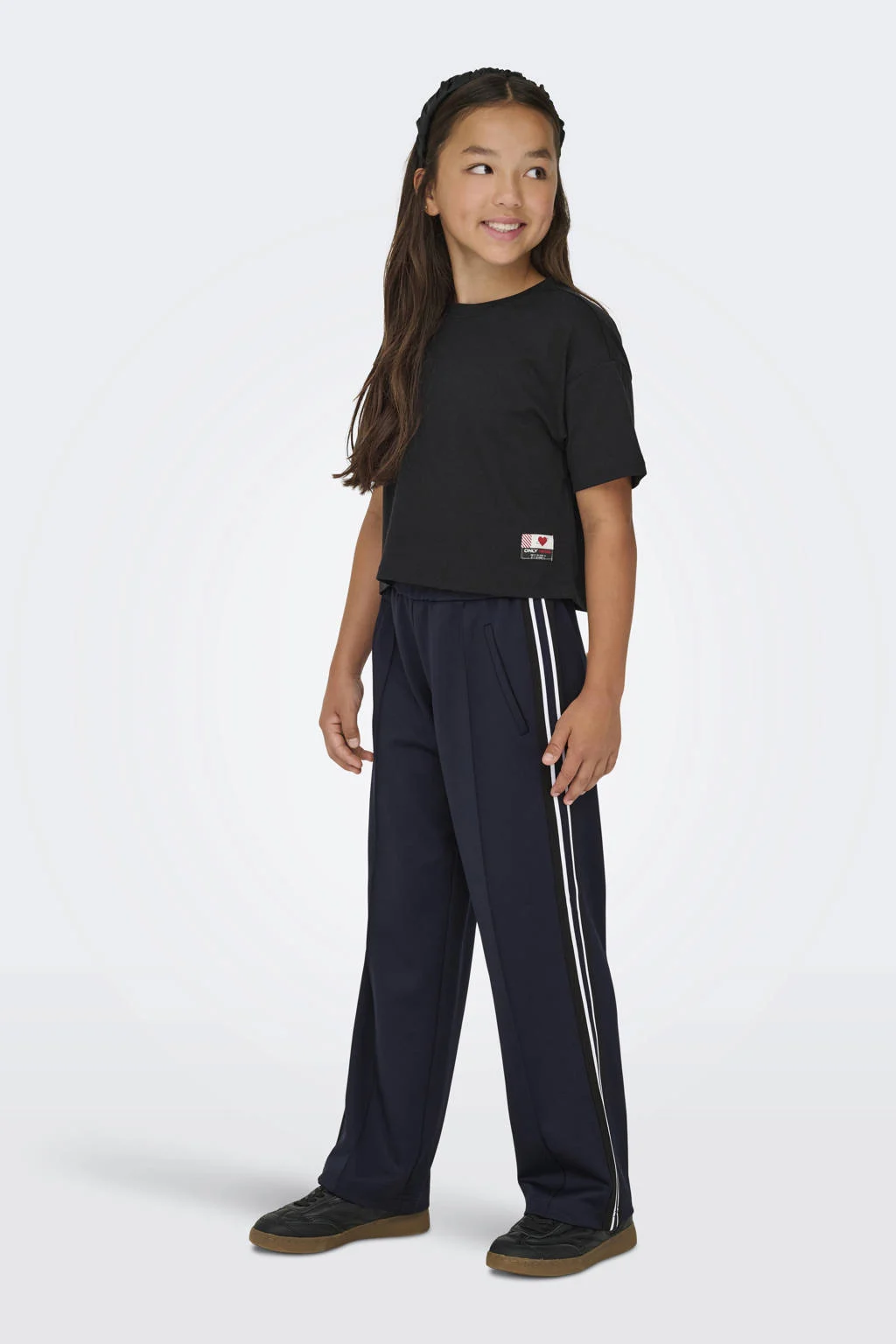 KIDS ONLY GIRL wide leg casual broek donkerblauw