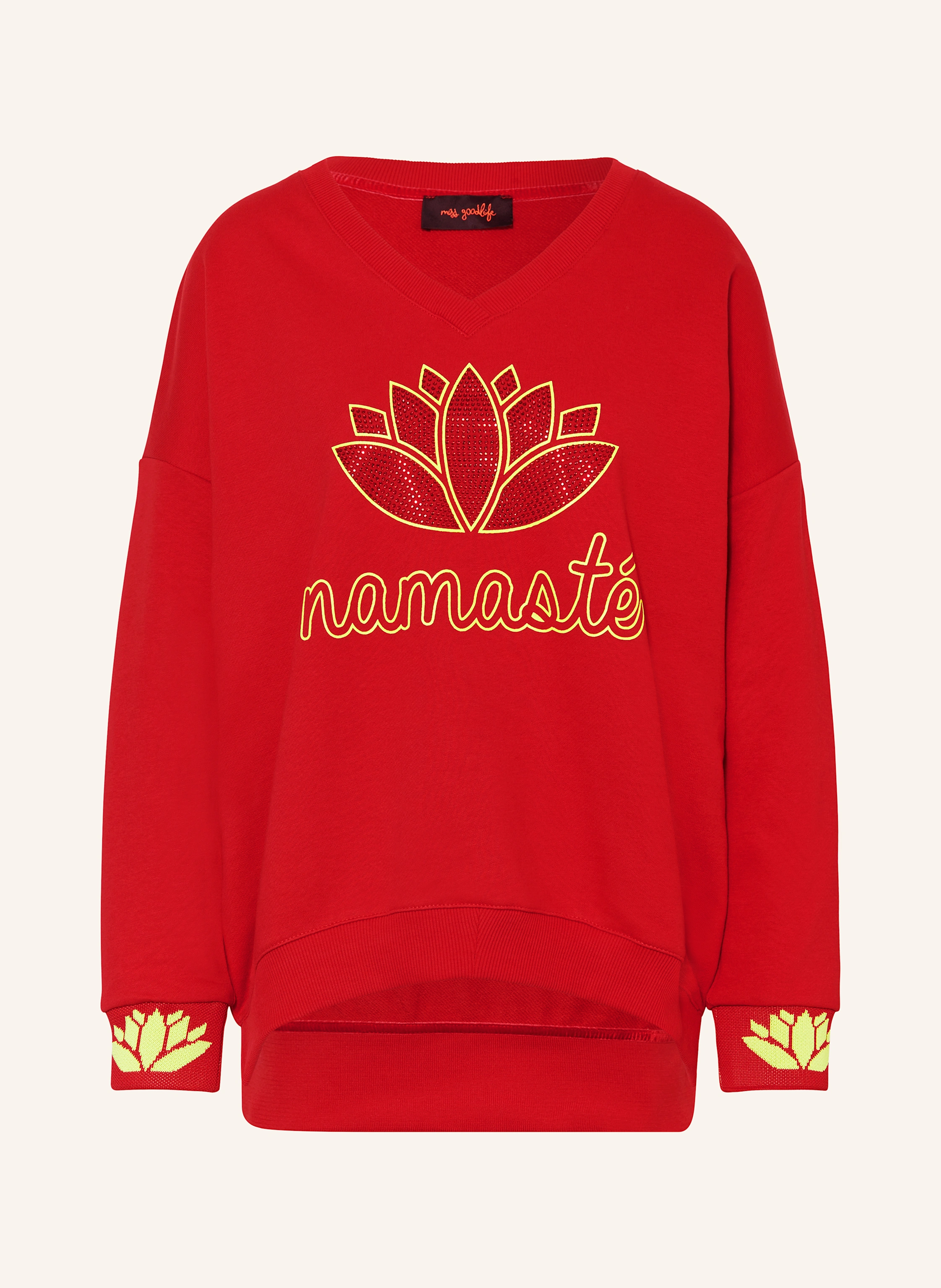 miss goodlife Sweatshirt mit Schmucksteinen