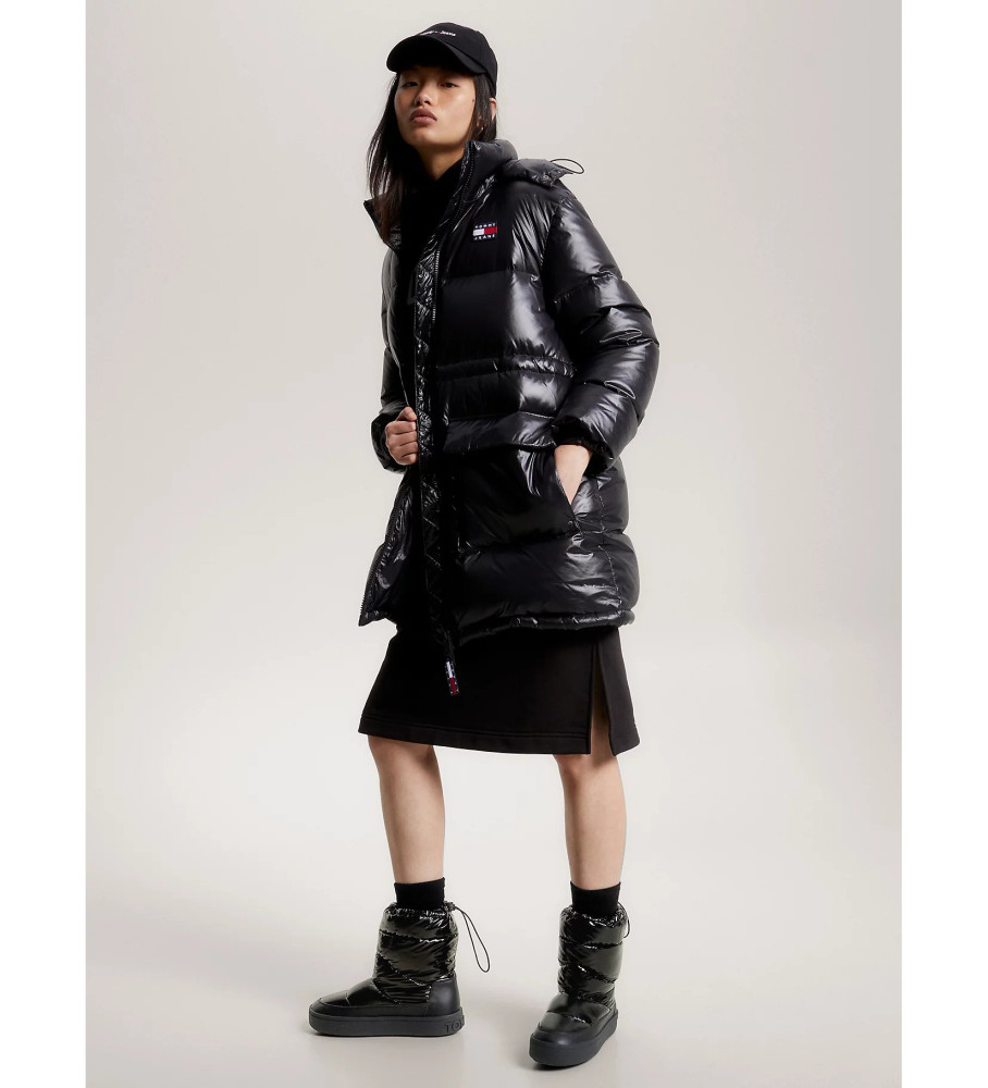 Botas Tommy Jeans acolchoadas em poliéster reciclado, pretas