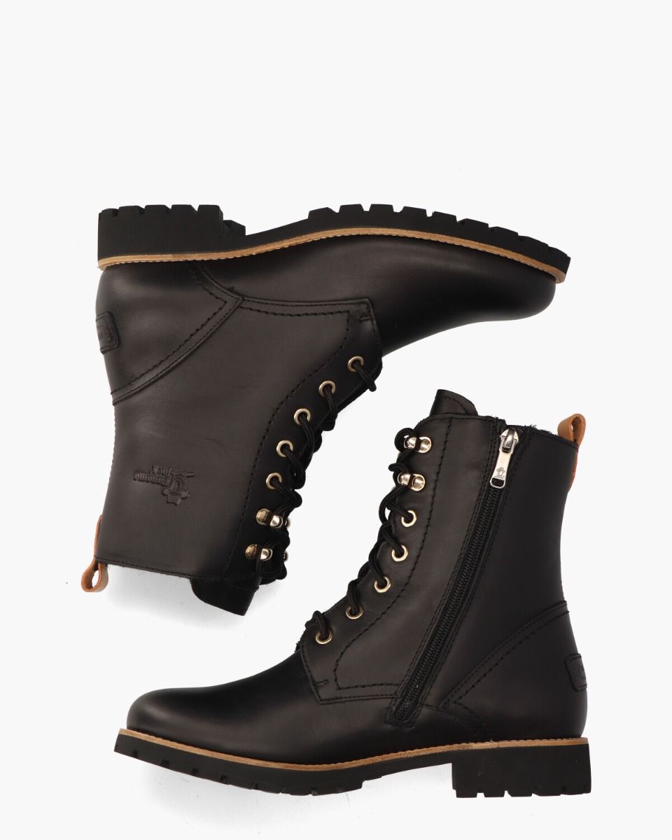 Panama Jack Fara Igloo Travelling B1 Zwart Dames Veterboots