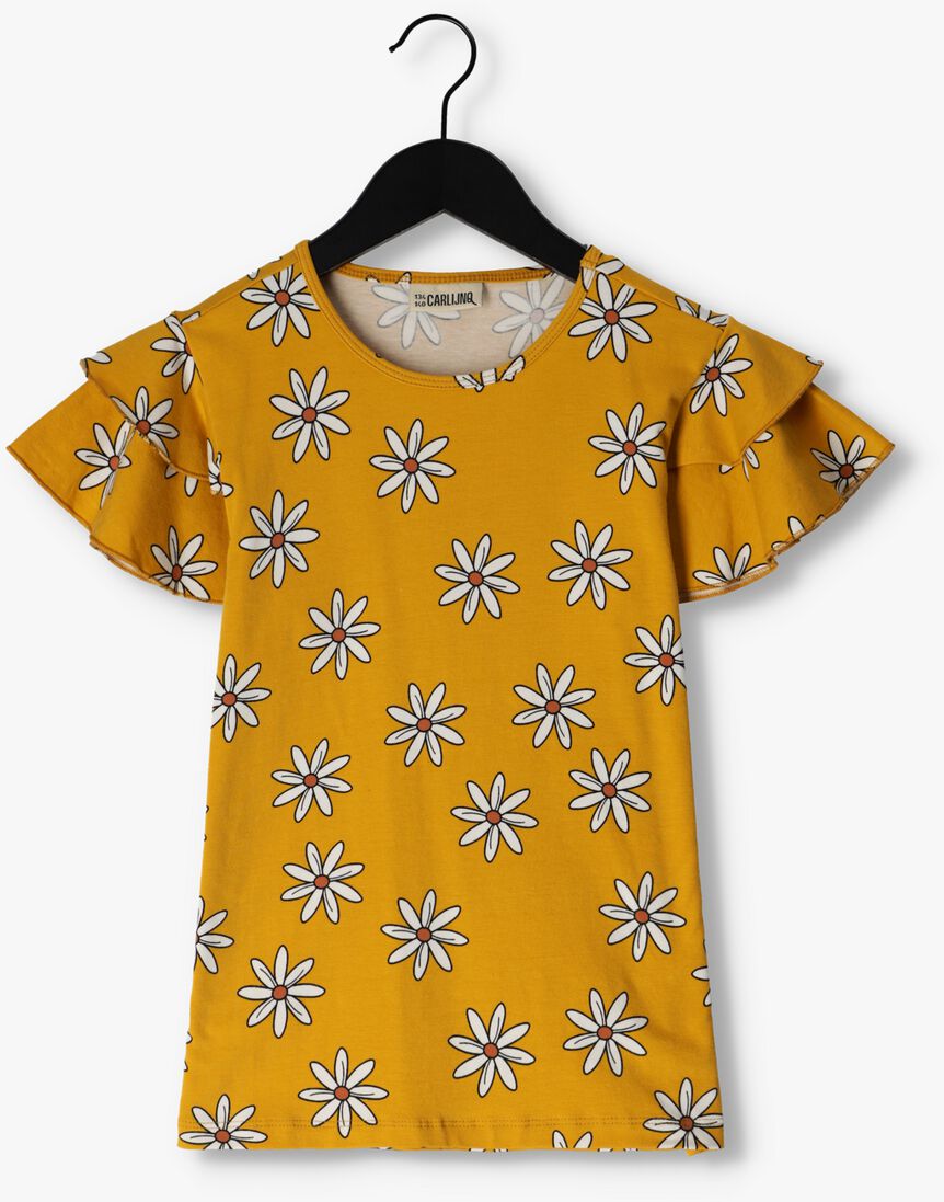 CARLIJNQ oker carlijnq t-shirt flower - ruffled shirt
