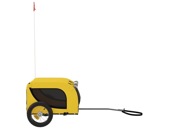 VIDAXL - Remorque de vélo pour chien jaune et noir tissu oxford et fe...
