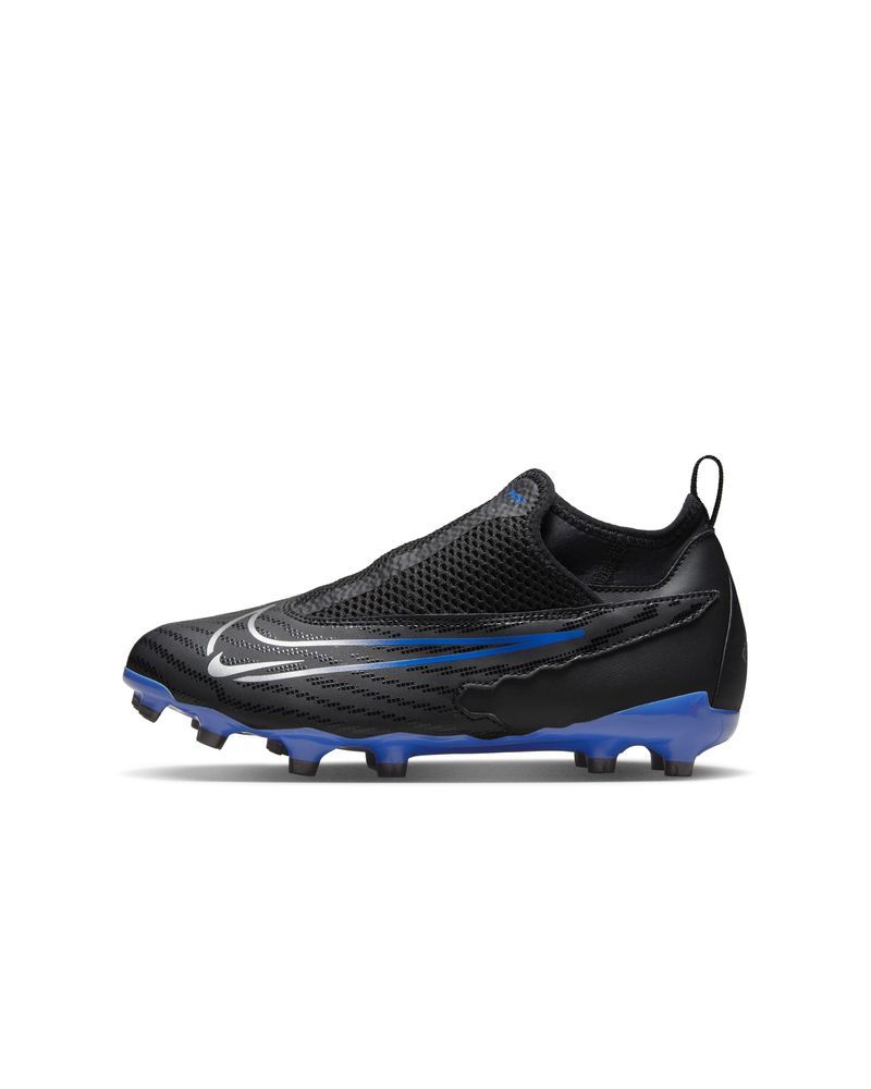 Chaussures de football Nike Phantom GX Academy MG Noir & Bleu pour enfant