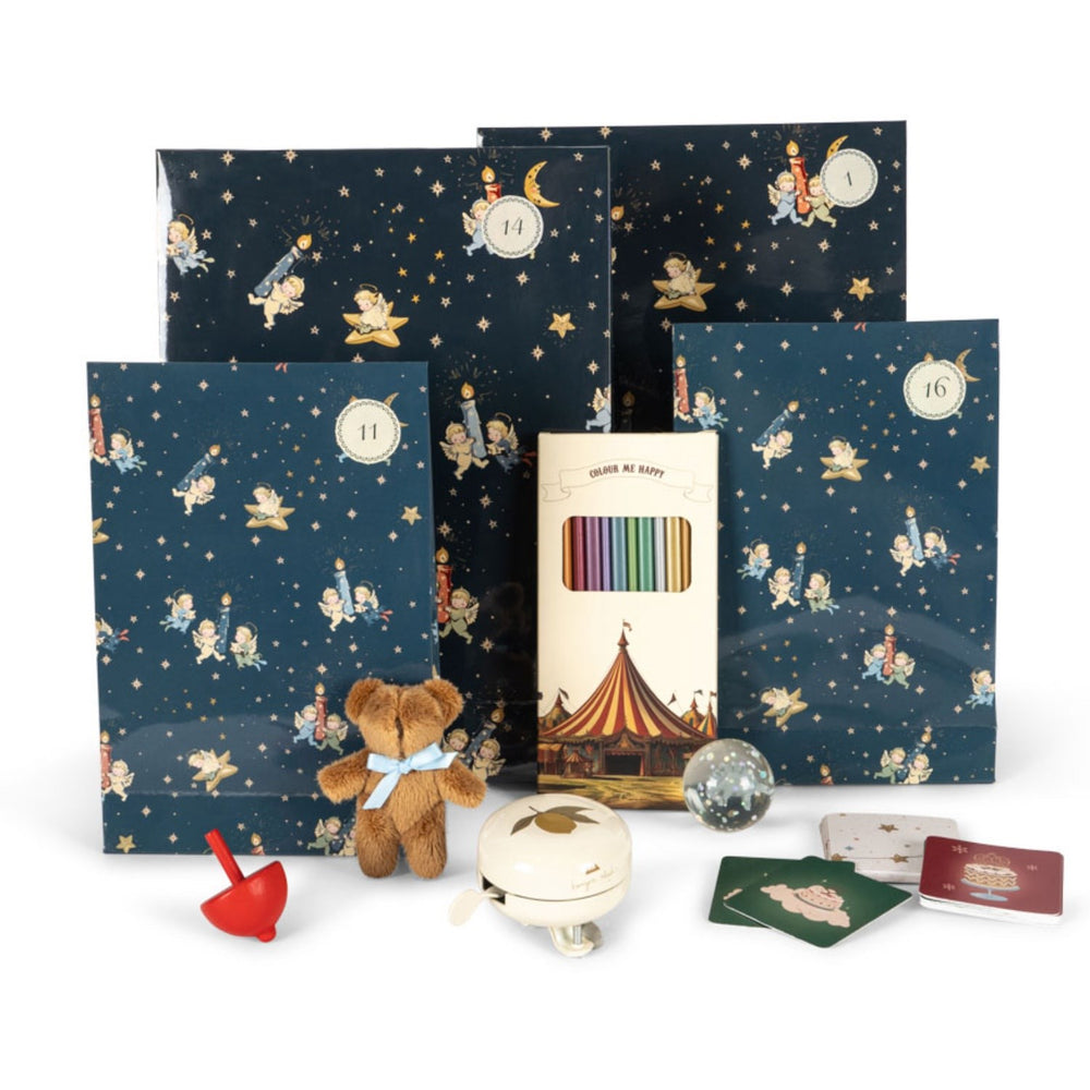 Køb Konges Sløjd Blue Christmas Pakkekalender Med 24 Gaver