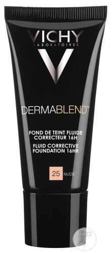 Vichy Dermablend Fond De Teint Fluide Correcteur 16h 25 Nude Tube 30ml