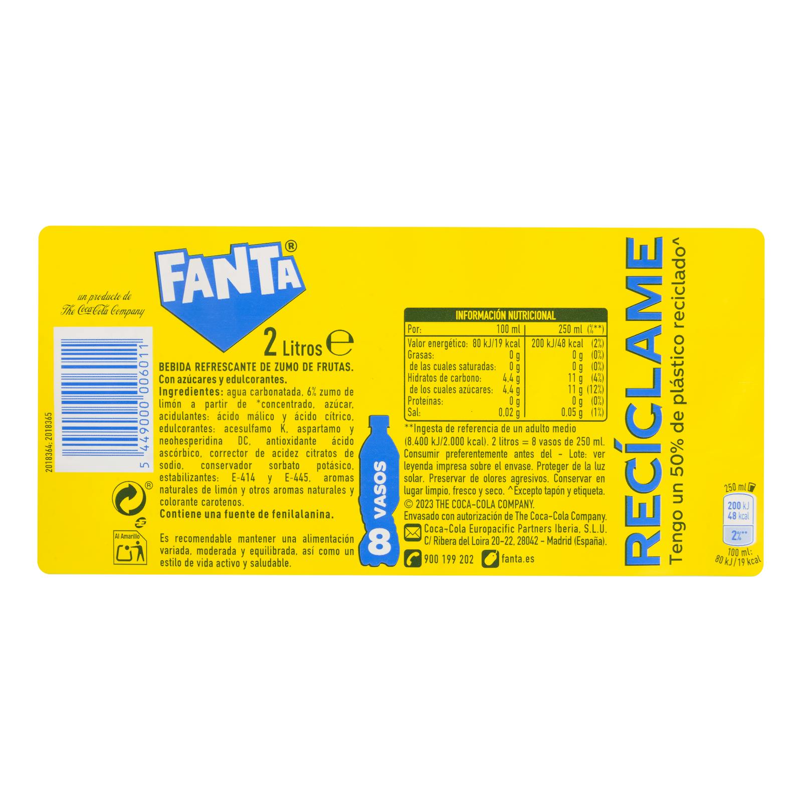 Boisson gazeuse Fanta au citron