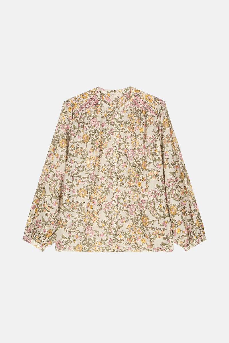LOUISE MISHA<br>Blusa estampada com gola redonda e mangas compridas JEANNE