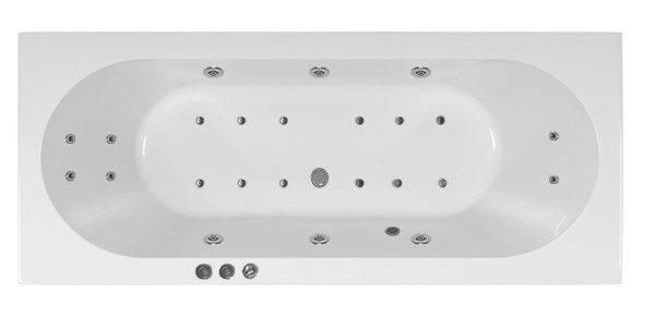 Villeroy en Boch O.novo Bubbelbad 190x90cm 6 4 2 hydro en 12 aero jets