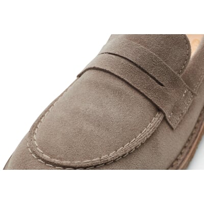 Damen-Loafer Rauleder, Grau