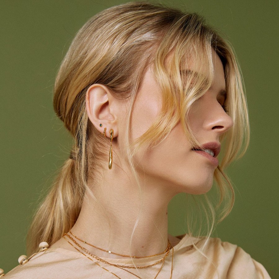 Orelia Jewellery Organic Droplet Earrings