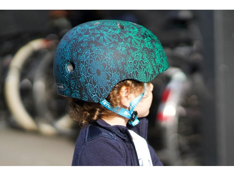 Micro Mobility Helm Mandala Blau, M Scooter und Fahrradhelm für Kinder