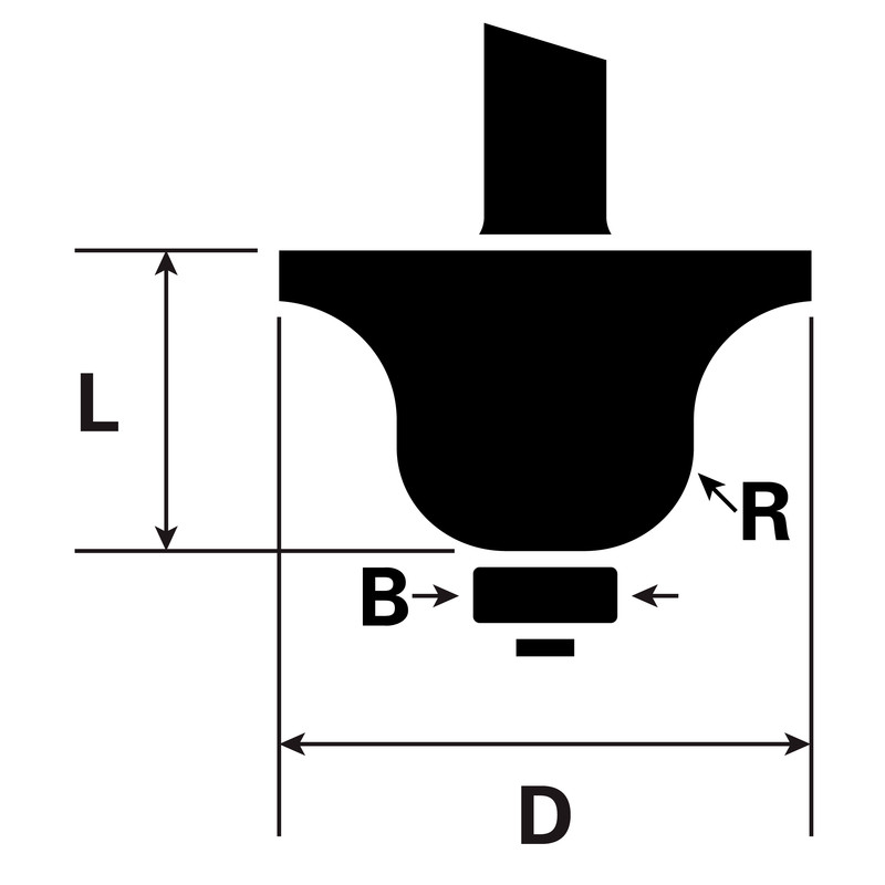 Bosch profielfrees 8 : 12,7x6,3x17,1mm