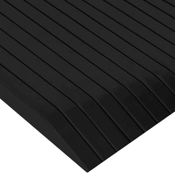vidaXL Terskelrampe 110x41x5 cm gummi