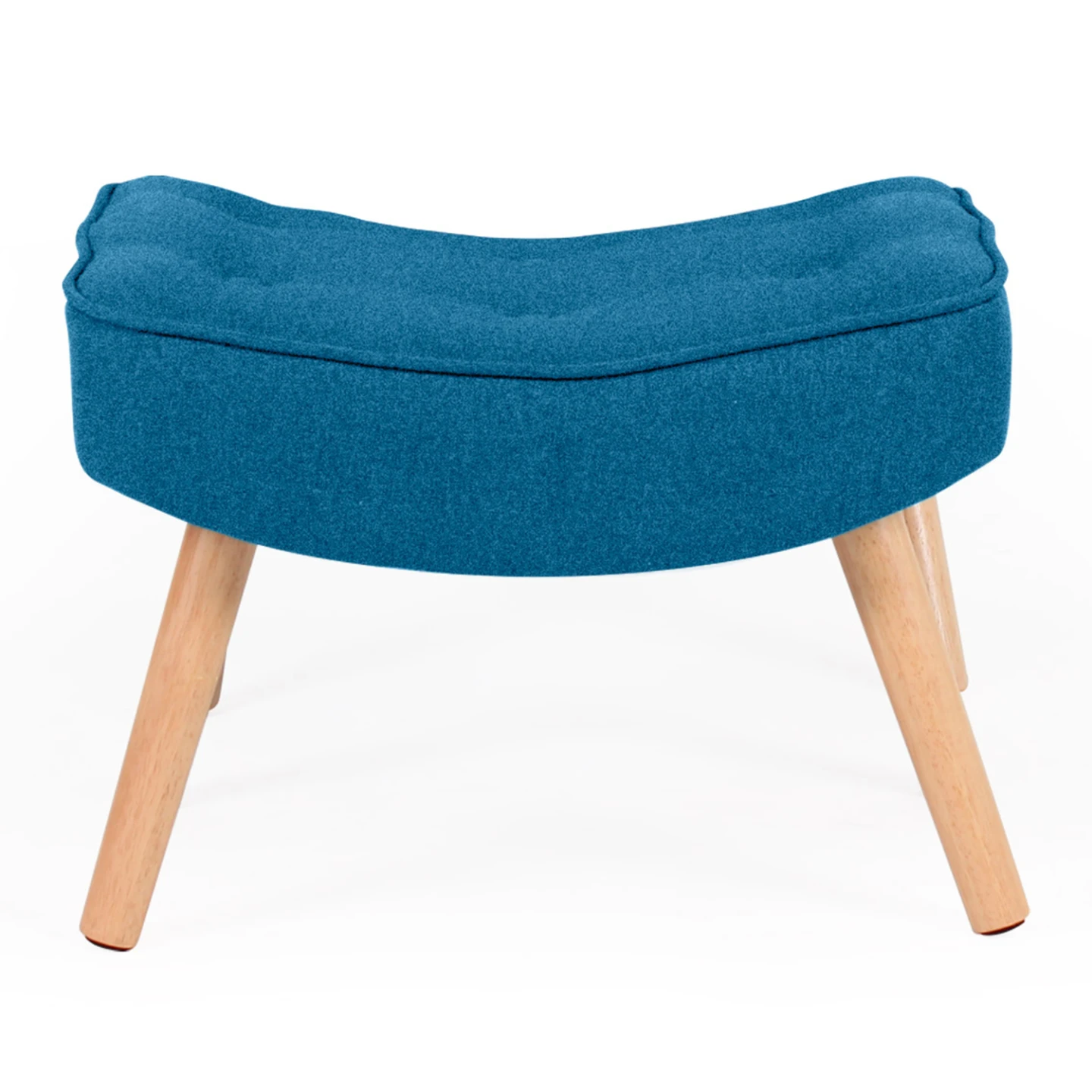 Fauteuil scandinave IVAR avec repose pieds bleu canard