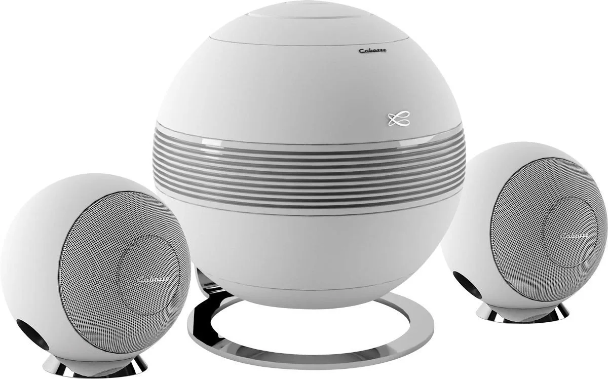 Pearl Sub blanc mat   Riga 2 blanc mat sur socle (la paire) Chaînes Hi-Fi