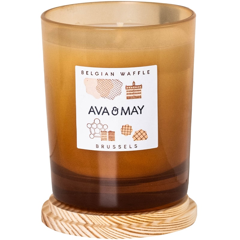 Bougie parfumée - Gaufre Belge - Noisette & caramel - 180 g