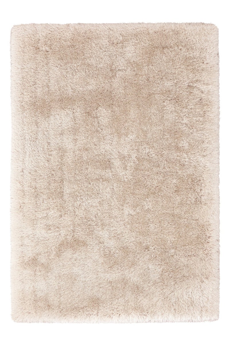 Velvique hoogpolig tapijt, effen ivoor, handgetuft, 80 x 150 cm