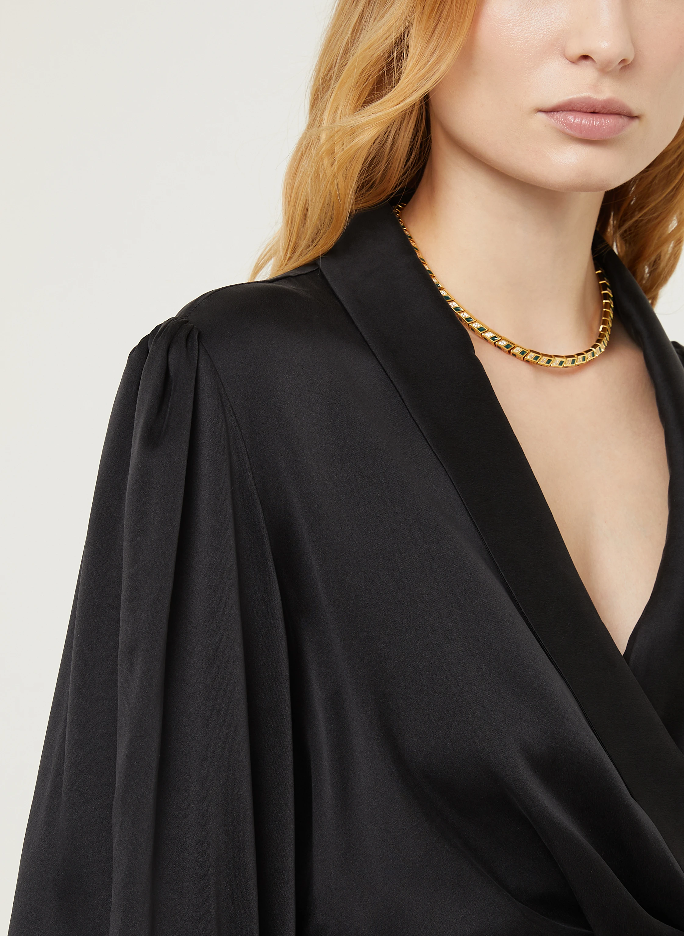 ZIMMERMANN Cropped-Wickelbluse aus Seide