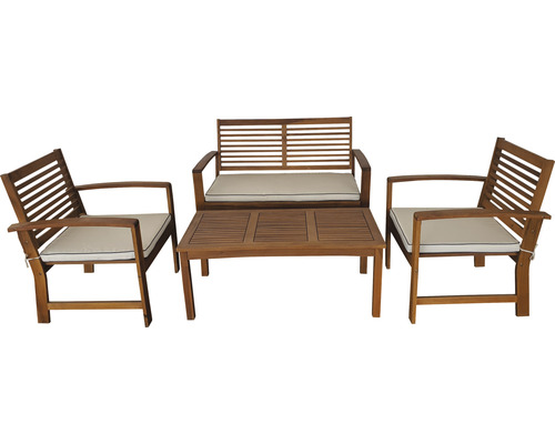 Tuinstoelenset Acamp Kreta Loungeset 63 x 113 x 80 mm hout