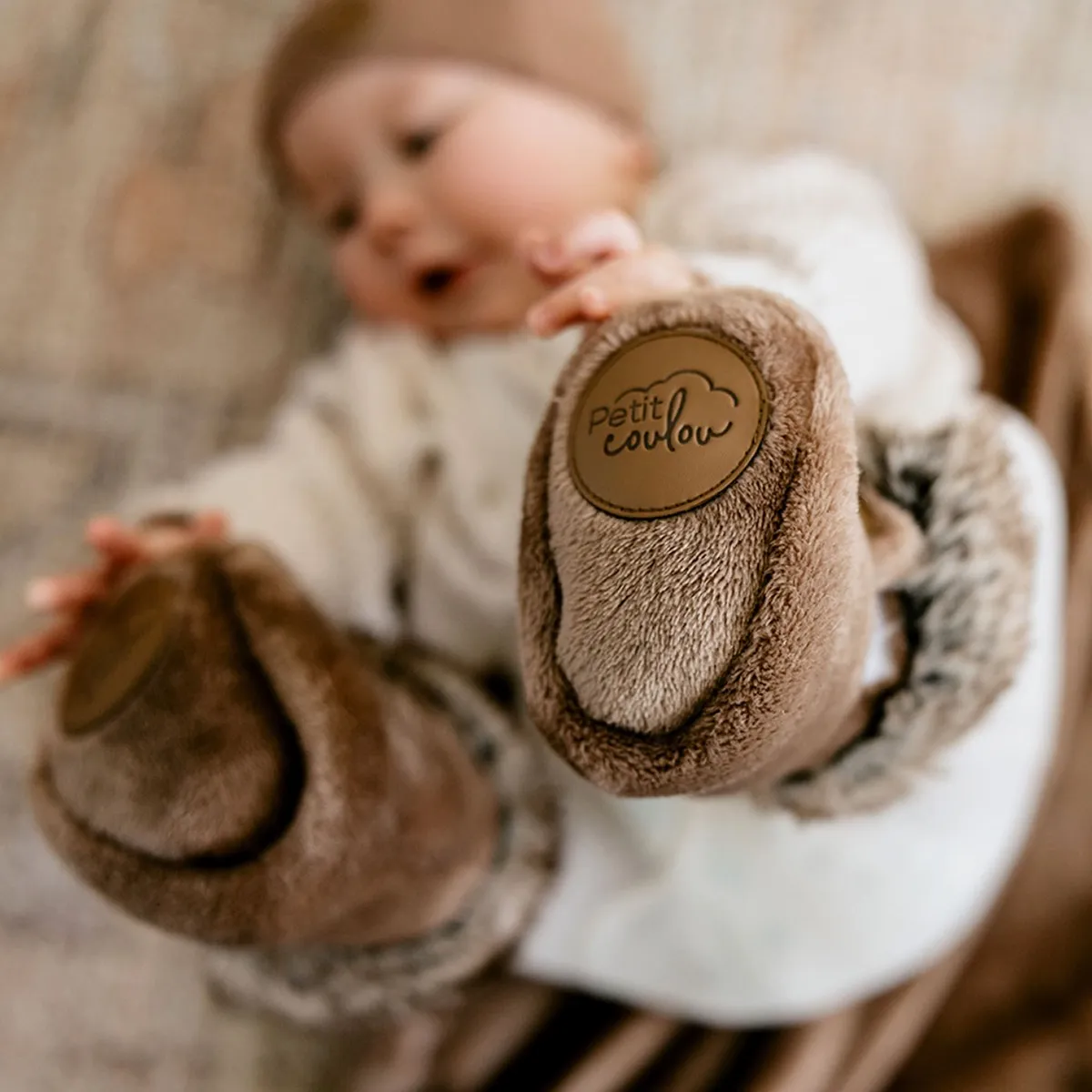 Petit Coulou Bottines d'hiver pour bébé Moka 0-6mois