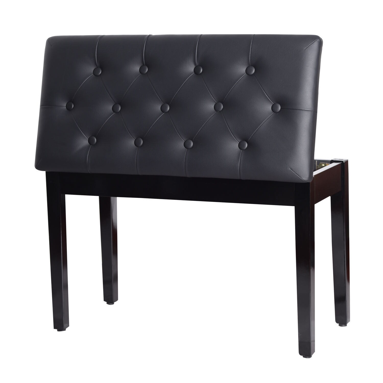 HOMCOM Klavierhocker mit Stauraum schwarz 75 x 35 x 50 cm (LxBxH)
